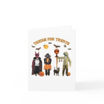 Halloween Trick or Treat Dogs Greeting Cards
