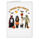 Halloween Trick or Treat Dogs Greeting Cards