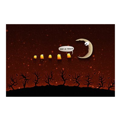 Halloween: Trick or Treat? Red Posters by vladstudio