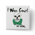 Halloween Trick-or-Treat Skeleton button