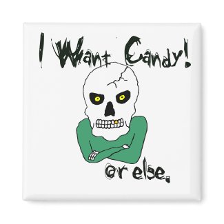 Halloween Trick-or-Treat Skeleton magnet