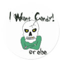 Halloween Trick-or-Treat Skeleton sticker