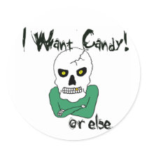Halloween Trick-or-Treat Skeleton stickers