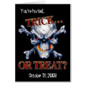 Halloween Trick or Treat Skull cards by DiscoverBG Halloween Trick or Treat Skull cards
