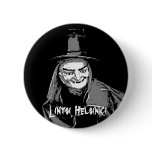 Halloween Ugly Witch On A Badge Name Tag buttons