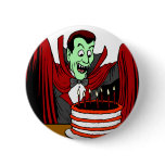 Halloween Vampire Birthday Gift Pinback Buttons