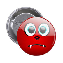 Halloween Vampire Face Button