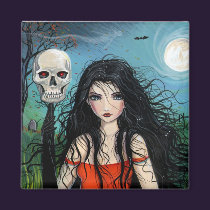 Halloween Vampire Skull Magnet magnets