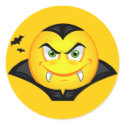 Halloween Vampire Smiley stickers by JuJuGarden Halloween Vampire Smiley stickers