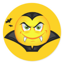 Halloween Vampire Smiley stickers by JuJuGarden Halloween Vampire Smiley stickers