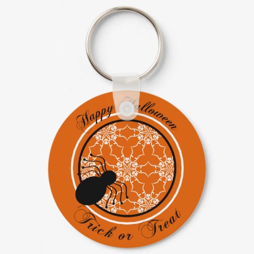 Halloween Victorian Lace Orange Keychain keychain