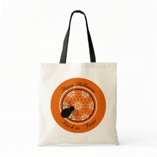 Halloween Victorian Lace Orange Trick or Treat Bag bag