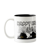 Halloween village mugs by VioDeSign Halloween village mugs