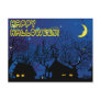 halloween village postcard