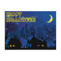 halloween village postcards