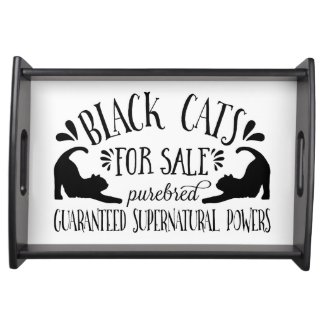 Halloween Vintage Black Cat Serving Platter