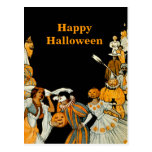 Halloween Vintage Costume Party Postcard