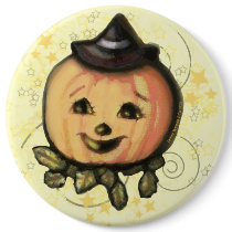 Halloween Vintage Jack O Lantern Button by jamiecreates1 Halloween Vintage Jack O Lantern Button