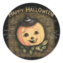 Halloween Vintage Jack O Lantern Stickers by jamiecreates1 Halloween Vintage Jack O Lantern Stickers