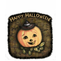 Halloween Vintage Jack O Lantern T-Shirt by jamiecreates1 Halloween Vintage Jack O Lantern T-Shirt