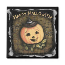 Halloween Vintage Pumpkin Fridge Magnet