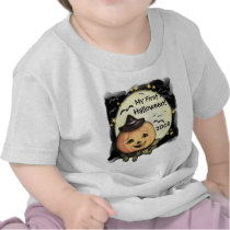 Halloween Vintage Pumpkin Onesie / T-Shirt by jamiecreates1 Halloween Vintage Pumpkin Onesie / T-Shirt