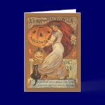 Halloween Vintage Woman and Jack o' Lantern cards