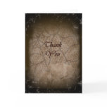 Halloween Wedding Aged Rose Thank You Card Halloween Wedding Aged Rose Thank You Card