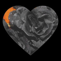 Halloween Wedding Black Rose Sticker stickers