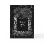 Halloween Wedding-Black Rose Thank You Card Halloween Wedding-Black Rose Thank You Card