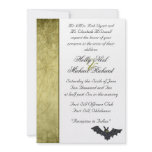 Halloween wedding invitation bat fun chic spooky
