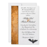 Halloween wedding invitation bat fun chic spooky