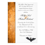 Halloween wedding invitation bat fun chic spooky