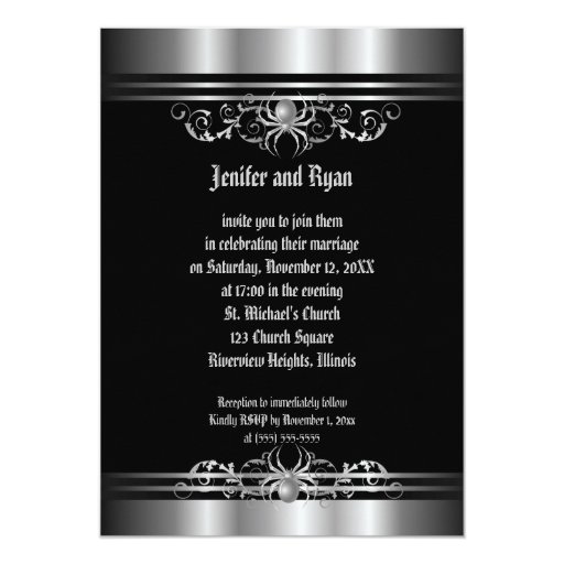 halloween wedding Invitation Custom Announcement