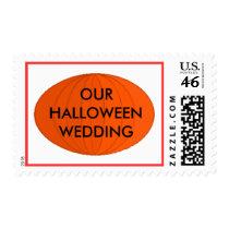 Halloween Wedding - postage stamps