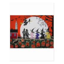 Halloween Wedding Postcard