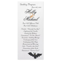 Halloween wedding program chic fun spooky full color rack card