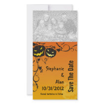 Halloween Wedding Save The Date Photo Cards