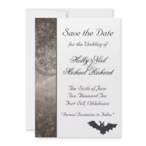 Halloween wedding savethedate chic fun spooky custom invitation