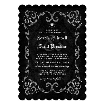 Halloween Wedding "together With" - Names On Back 5x7 Paper Invitation Card by juliea2010 at Zazzle
