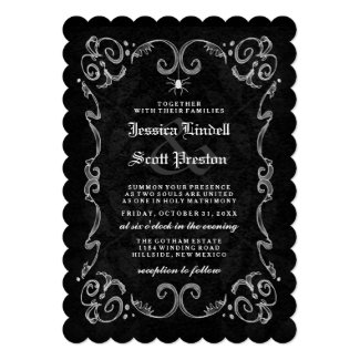 Halloween Wedding "Together With" RECEPTION BACK 5x7 Paper Invitation Card