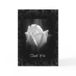 Halloween Wedding-White Rose Thank You Card