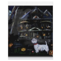 Halloween Westie Haunted house letterhead by zadajeanne Halloween Westie Haunted house letterhead