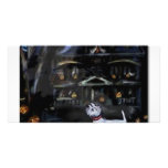 Halloween Westie Haunted house Personalized Photo Card