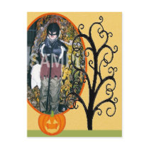 Halloween Wicked Tree Photo Card postcards