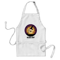 Halloween Wicked Witch on Broomstick Apron