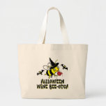 Halloween Wine Beeotch Tote Bags