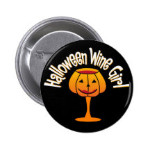 Halloween WIne Girl Buttons