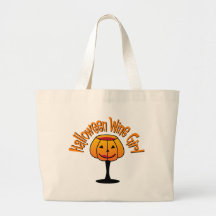 Halloween Wine Girl Canvas Bags