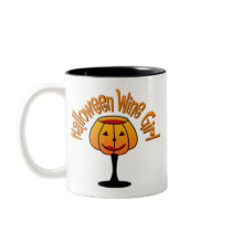 Halloween Wine Girl mugs by WIneObsessions Halloween Wine Girl mugs